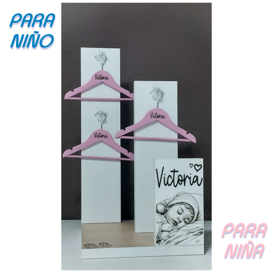 Perchero de pie para bebés, decoración infantil (Personalizado)