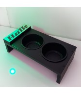 Comedero elevado Luxury (Cuencos 16 cm de diámetro) (Para perros y gatos) (Personalizado)