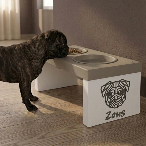 Comedero elevado Pug (Para...